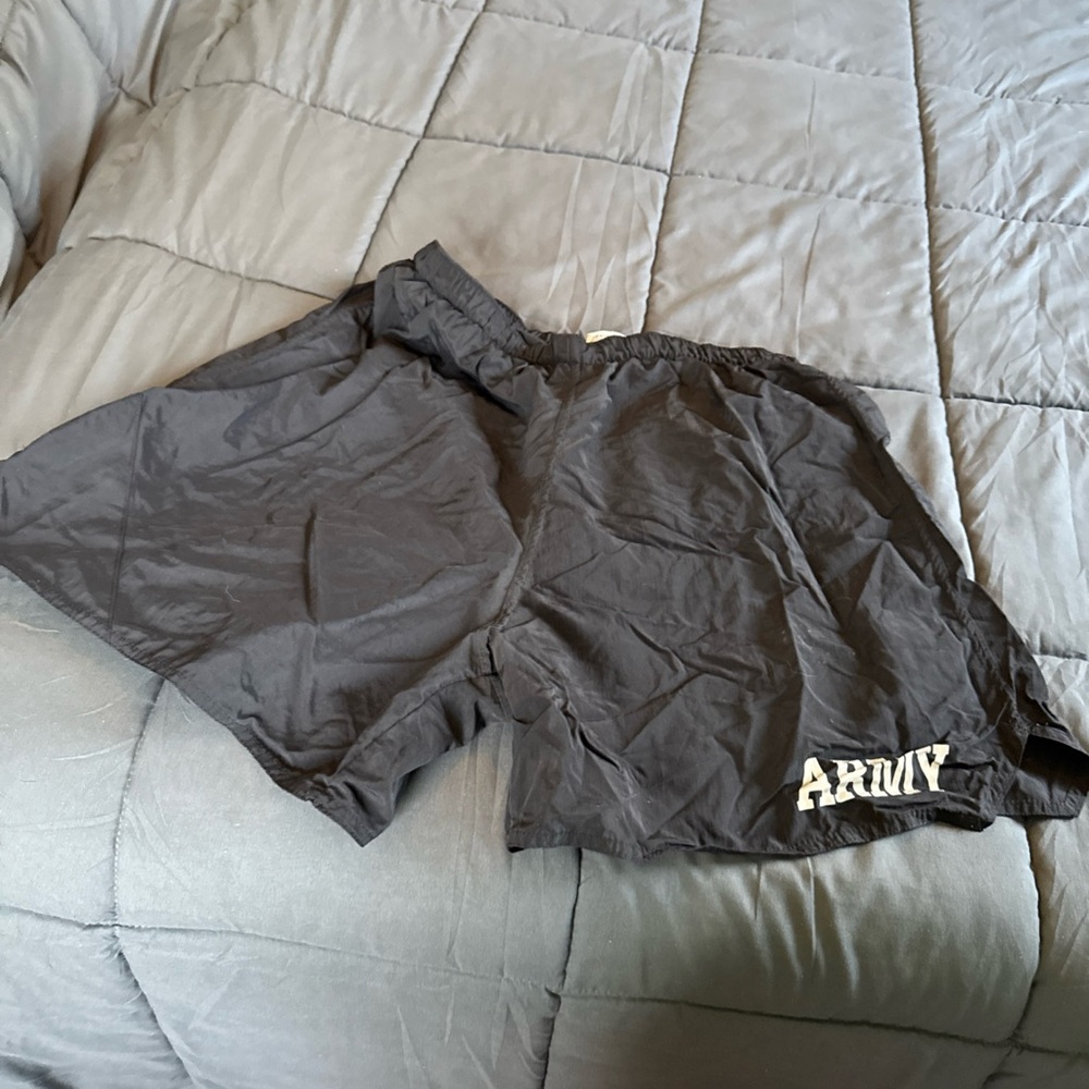 U.S. Army Black Athletic Training Shorts with ARM Y Logo